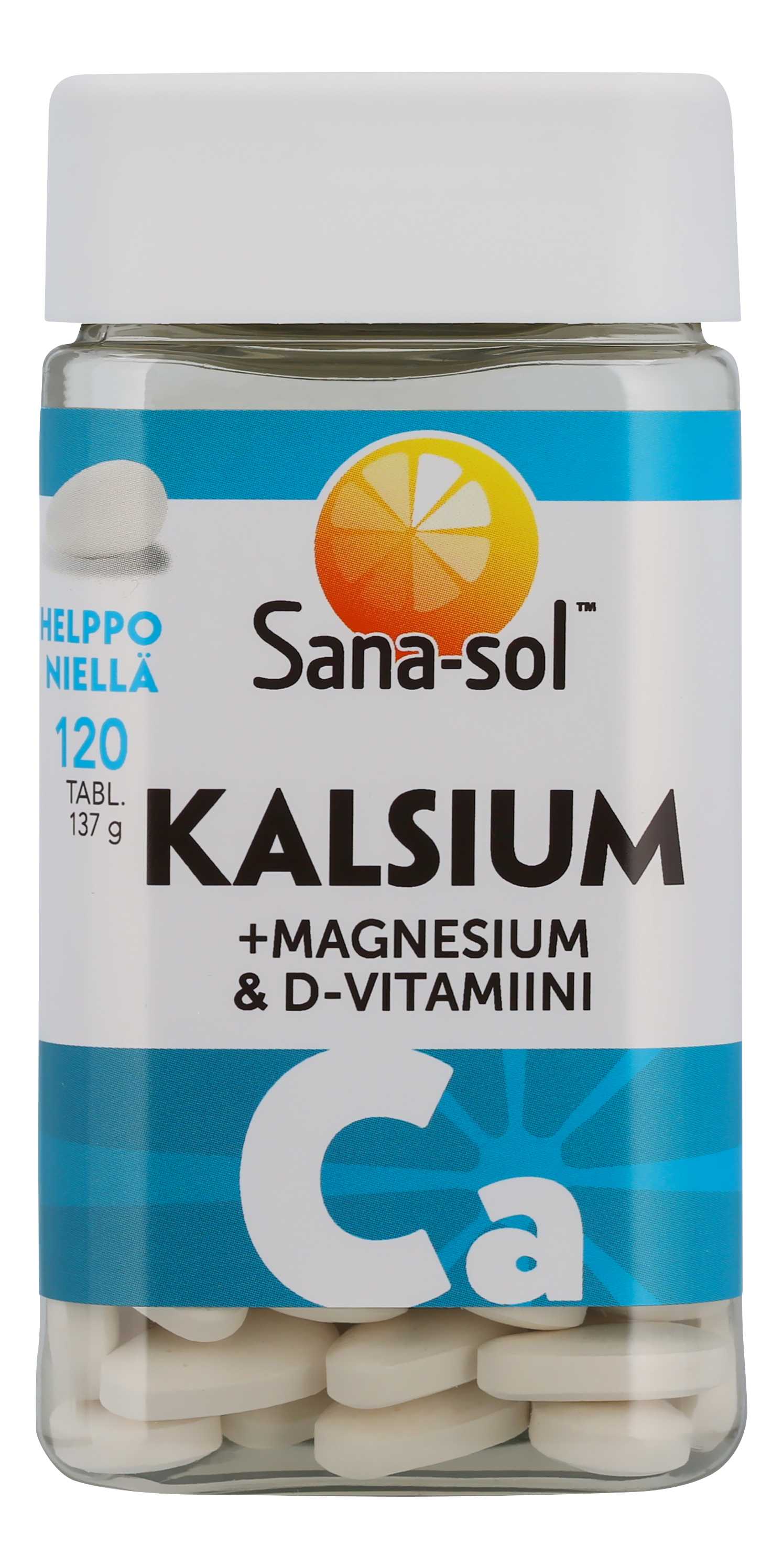 Sana-sol 120tabl Kalsium+Magnesium ja D-vitamiini tabletti
