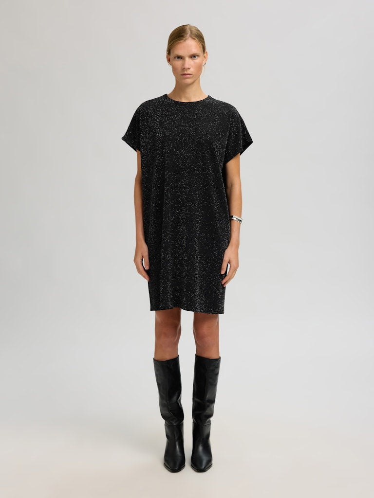 Selected Femme Oversized Sandra SS, Black/Silver