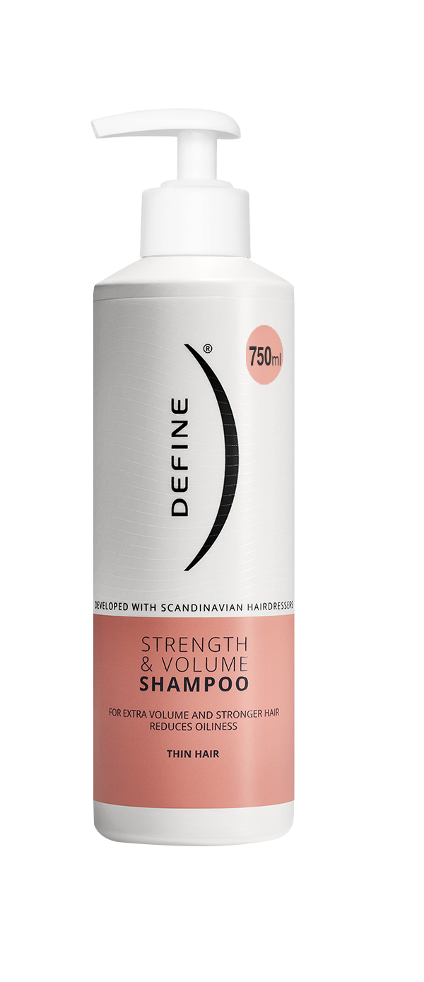 Define 750ml Strength & Volume Shampoo hennoille hiuksille